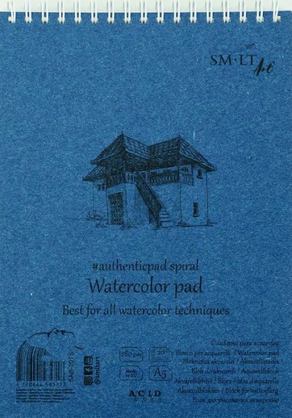 SMLT art Blok AUTHENTIC, akvarel, A5, 20 listů, 280g/m2